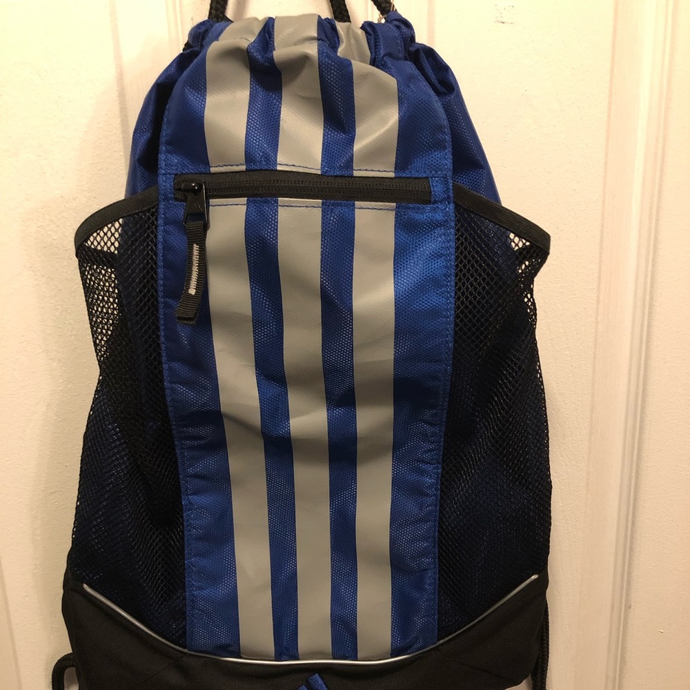 Blue Adidas Drawstring Bag